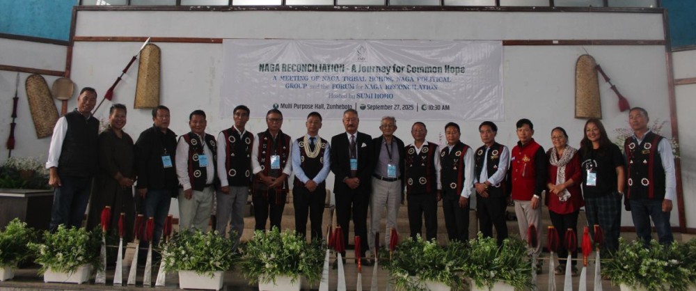 The Forum for Naga Reconciliation and Sümi Hoho team at Zunheboto on September 27. (Morung Photo)